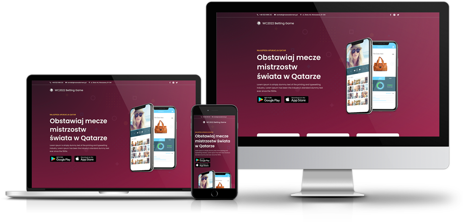 Tworzenie stron internetowych - urządzenia z wykonanym projektem